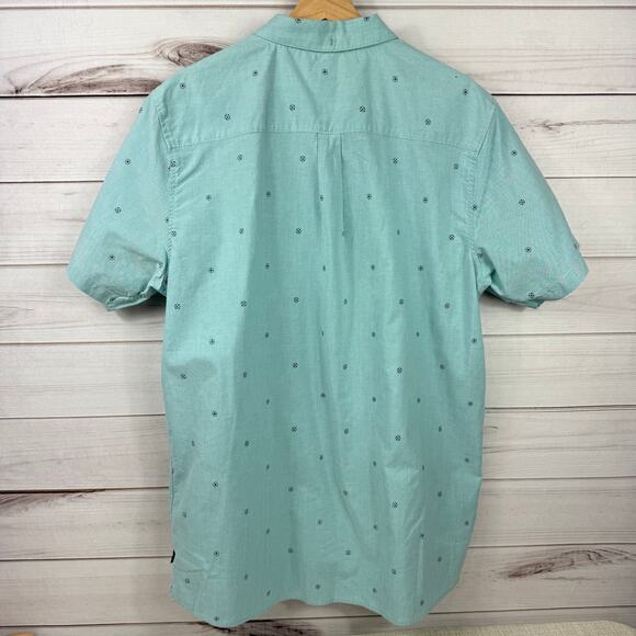 Rip Curl Mens Woven Short Sleeve Button Down Shirt Blue Size XL - Picture 5 of 8